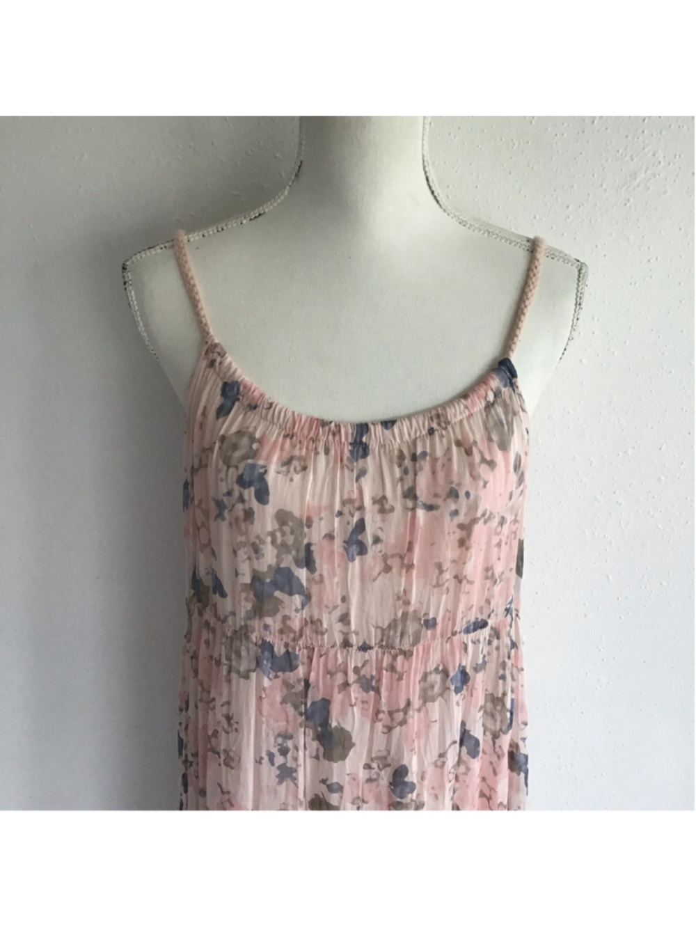 Elena Baldi Women's Fun Floral Boho Maxi Dress Size M Pink and Blue - Picture 4 of 11